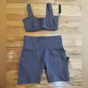 SET ACTIVE bra and short set - brand new
